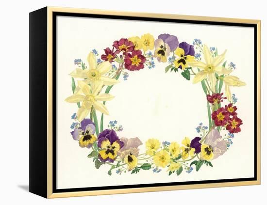 Spring Flower Oval, 1995-Linda Benton-Framed Premier Image Canvas