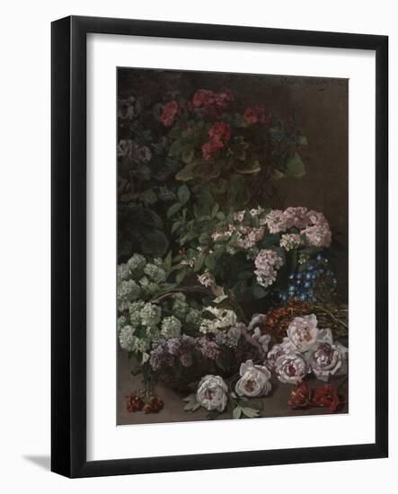 Spring Flowers, 1864 (Oil on Fabric)-Claude Monet-Framed Giclee Print