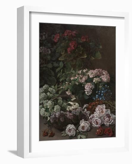 Spring Flowers, 1864 (Oil on Fabric)-Claude Monet-Framed Giclee Print