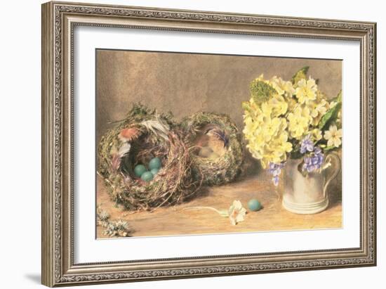 Spring Flowers and Birds' Nests, C.1830-William Henry Hunt-Framed Giclee Print
