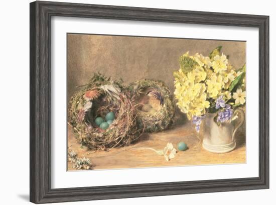 Spring Flowers and Birds' Nests, C.1830-William Henry Hunt-Framed Giclee Print