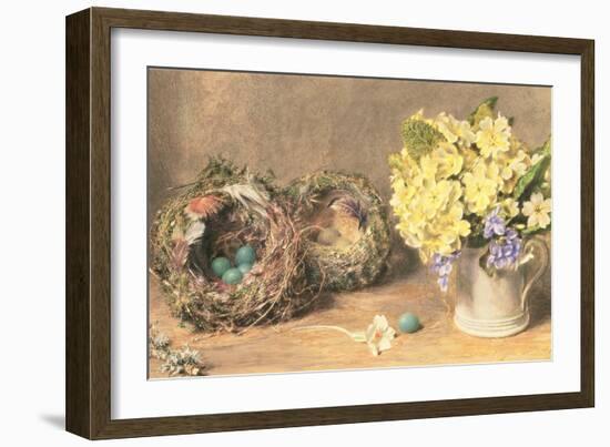 Spring Flowers and Birds' Nests, C.1830-William Henry Hunt-Framed Giclee Print