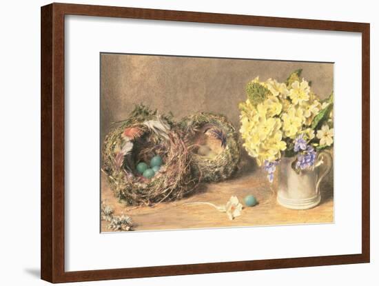 Spring Flowers and Birds' Nests, C.1830-William Henry Hunt-Framed Giclee Print