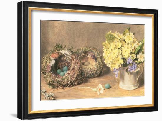 Spring Flowers and Birds' Nests, C.1830-William Henry Hunt-Framed Giclee Print