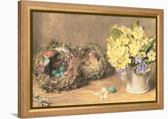 Spring Flowers and Birds' Nests, C.1830-William Henry Hunt-Framed Premier Image Canvas