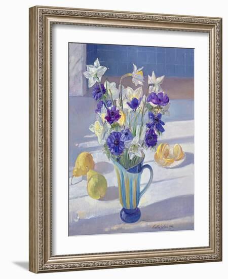 Spring Flowers and Lemons, 1994-Timothy Easton-Framed Giclee Print