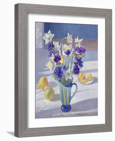 Spring Flowers and Lemons, 1994-Timothy Easton-Framed Giclee Print