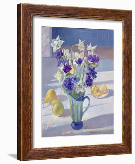 Spring Flowers and Lemons, 1994-Timothy Easton-Framed Giclee Print