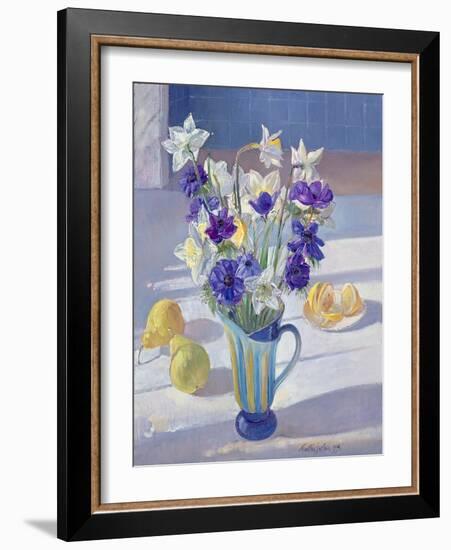 Spring Flowers and Lemons, 1994-Timothy Easton-Framed Giclee Print