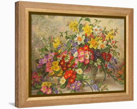 Spring Flowers and Poole Pottery, No. 2-Albert Williams-Framed Premier Image Canvas