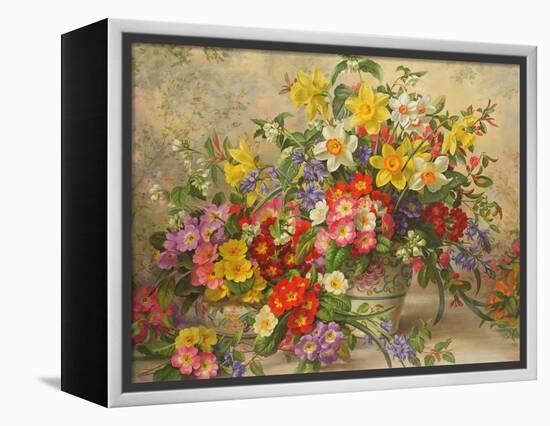 Spring Flowers and Poole Pottery, No. 2-Albert Williams-Framed Premier Image Canvas