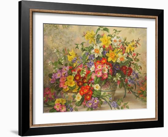 Spring Flowers and Poole Pottery, No. 2-Albert Williams-Framed Giclee Print