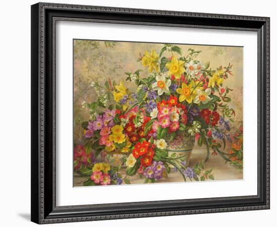Spring Flowers and Poole Pottery, No. 2-Albert Williams-Framed Giclee Print