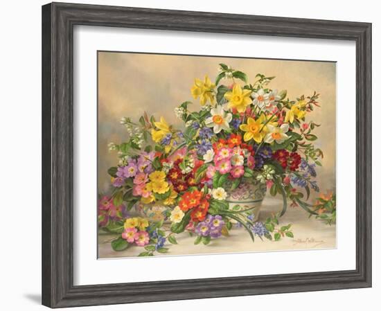 Spring Flowers and Poole Pottery-Albert Williams-Framed Giclee Print