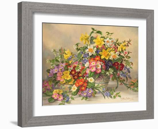 Spring Flowers and Poole Pottery-Albert Williams-Framed Giclee Print