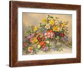 Spring Flowers and Poole Pottery-Albert Williams-Framed Giclee Print