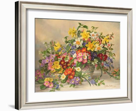 Spring Flowers and Poole Pottery-Albert Williams-Framed Giclee Print