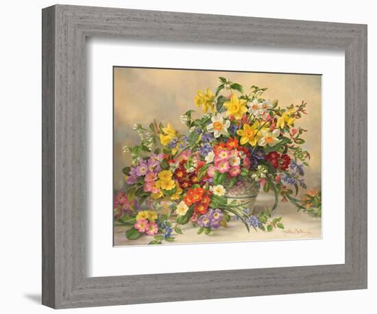 Spring Flowers and Poole Pottery-Albert Williams-Framed Giclee Print