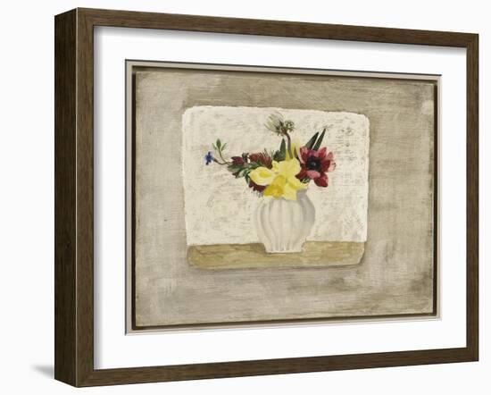 Spring Flowers in a White Jar, c.1928-Christopher Wood-Framed Giclee Print