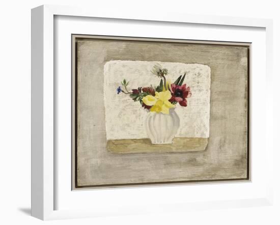 Spring Flowers in a White Jar, c.1928-Christopher Wood-Framed Giclee Print