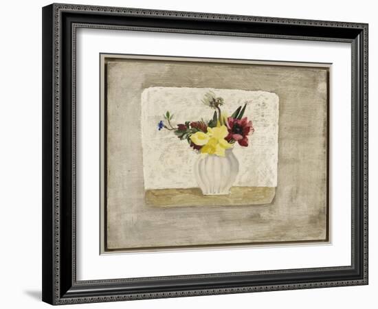 Spring Flowers in a White Jar, c.1928-Christopher Wood-Framed Giclee Print