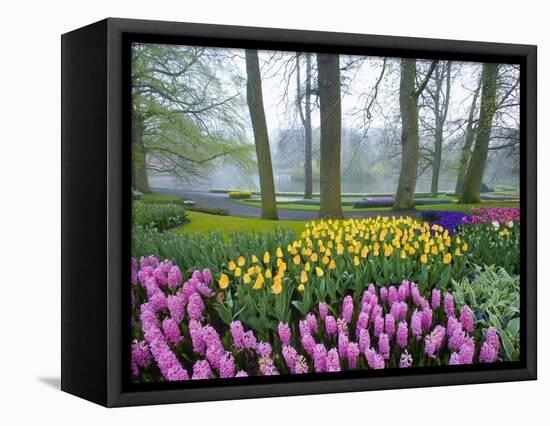 Spring Flowers in Flower Garden-Jim Zuckerman-Framed Premier Image Canvas