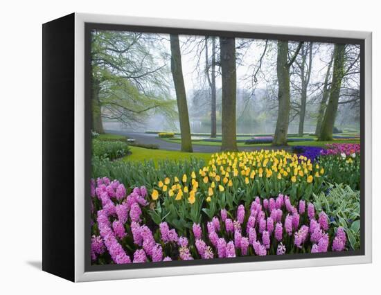 Spring Flowers in Flower Garden-Jim Zuckerman-Framed Premier Image Canvas