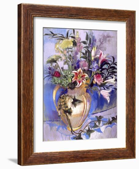 Spring Flowers (Pastel on Paper)-Claire Spencer-Framed Giclee Print