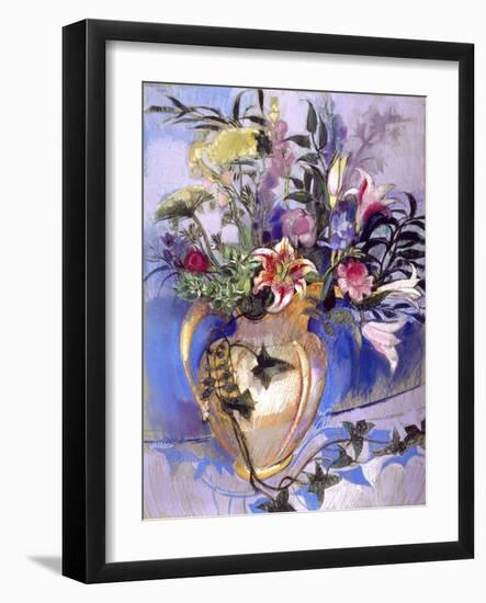 Spring Flowers (Pastel on Paper)-Claire Spencer-Framed Giclee Print