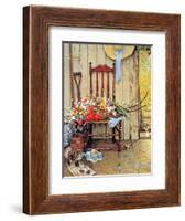 Spring Flowers-Norman Rockwell-Framed Giclee Print
