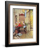 Spring Flowers-Norman Rockwell-Framed Giclee Print