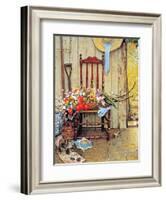 Spring Flowers-Norman Rockwell-Framed Giclee Print