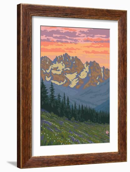 Spring Flowers-Lantern Press-Framed Art Print