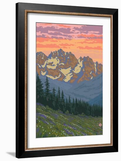 Spring Flowers-Lantern Press-Framed Art Print