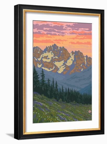 Spring Flowers-Lantern Press-Framed Art Print