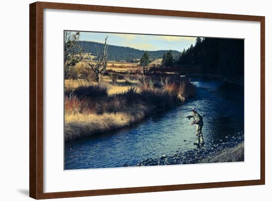 Spring Fly Fishing Outside Of Fairplay Colorado-Liam Doran-Framed Photographic Print