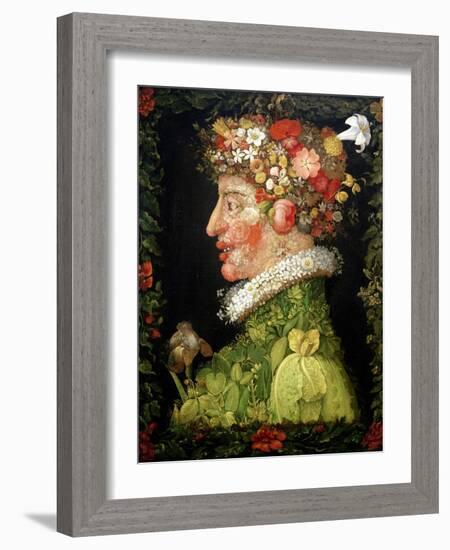 Spring, from a Series Depicting the Four Seasons, 1573-Giuseppe Arcimboldo-Framed Giclee Print