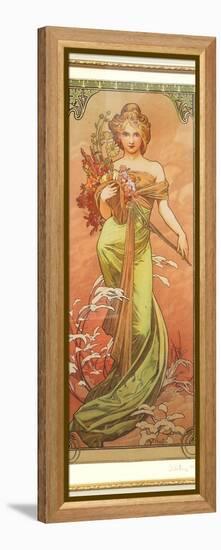 Spring (From the Series Les Saison)-Alphonse Mucha-Framed Premier Image Canvas