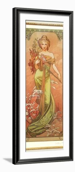 Spring (From the Series Les Saison)-Alphonse Mucha-Framed Giclee Print