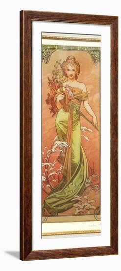 Spring (From the Series Les Saison)-Alphonse Mucha-Framed Giclee Print