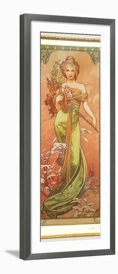 Spring (From the Series Les Saison)-Alphonse Mucha-Framed Giclee Print