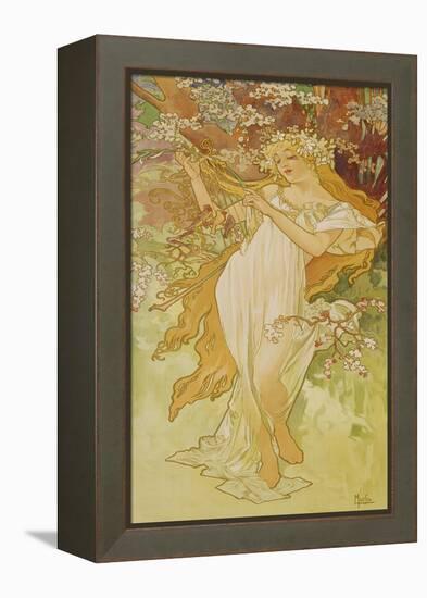 Spring (From the Series "Seasons"), 1896-Alphonse Mucha-Framed Premier Image Canvas