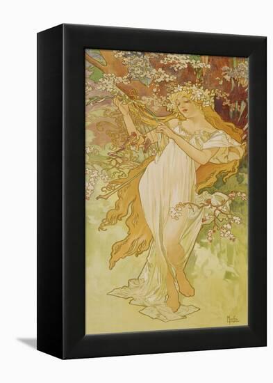 Spring (From the Series "Seasons"), 1896-Alphonse Mucha-Framed Premier Image Canvas