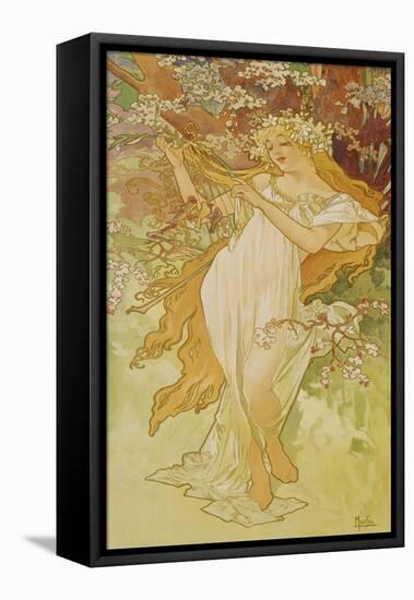 Spring (From the Series "Seasons"), 1896-Alphonse Mucha-Framed Premier Image Canvas