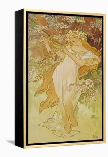 Spring (From the Series "Seasons"), 1896-Alphonse Mucha-Framed Premier Image Canvas