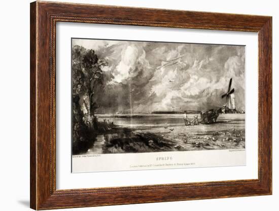 Spring, from Various Subjects of Landscape Characteristic of English Scenery-John Constable-Framed Giclee Print