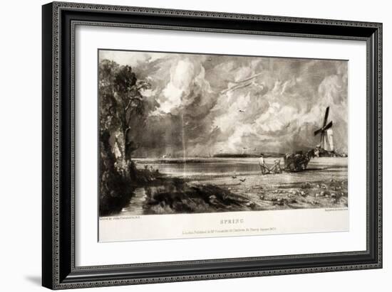 Spring, from Various Subjects of Landscape Characteristic of English Scenery-John Constable-Framed Giclee Print