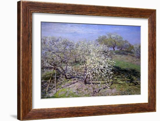 Spring Fruit Tees in Bloom-Claude Monet-Framed Art Print