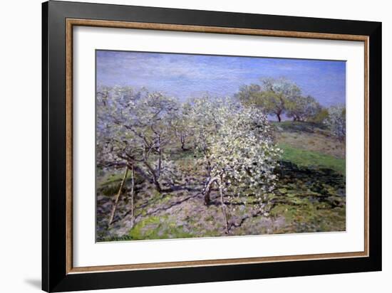 Spring Fruit Tees in Bloom-Claude Monet-Framed Art Print