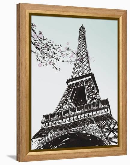 Spring in Paris II-Melissa Wang-Framed Stretched Canvas